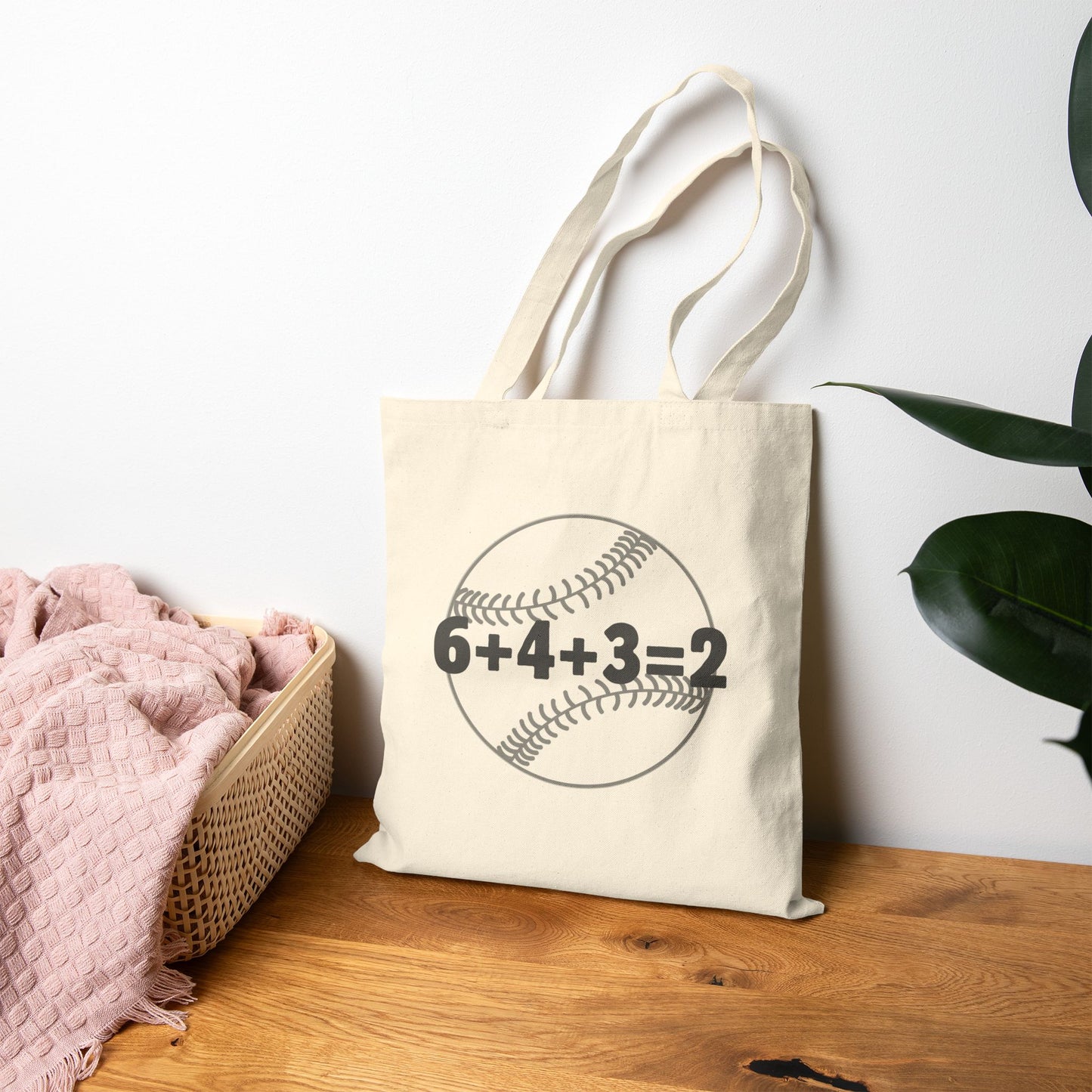Baseball Double Play Tote Bag, Sporty Canvas Bag, Fun Gift for Coaches, Students, Softball Enthusiasts, Unique Shopping Tote
