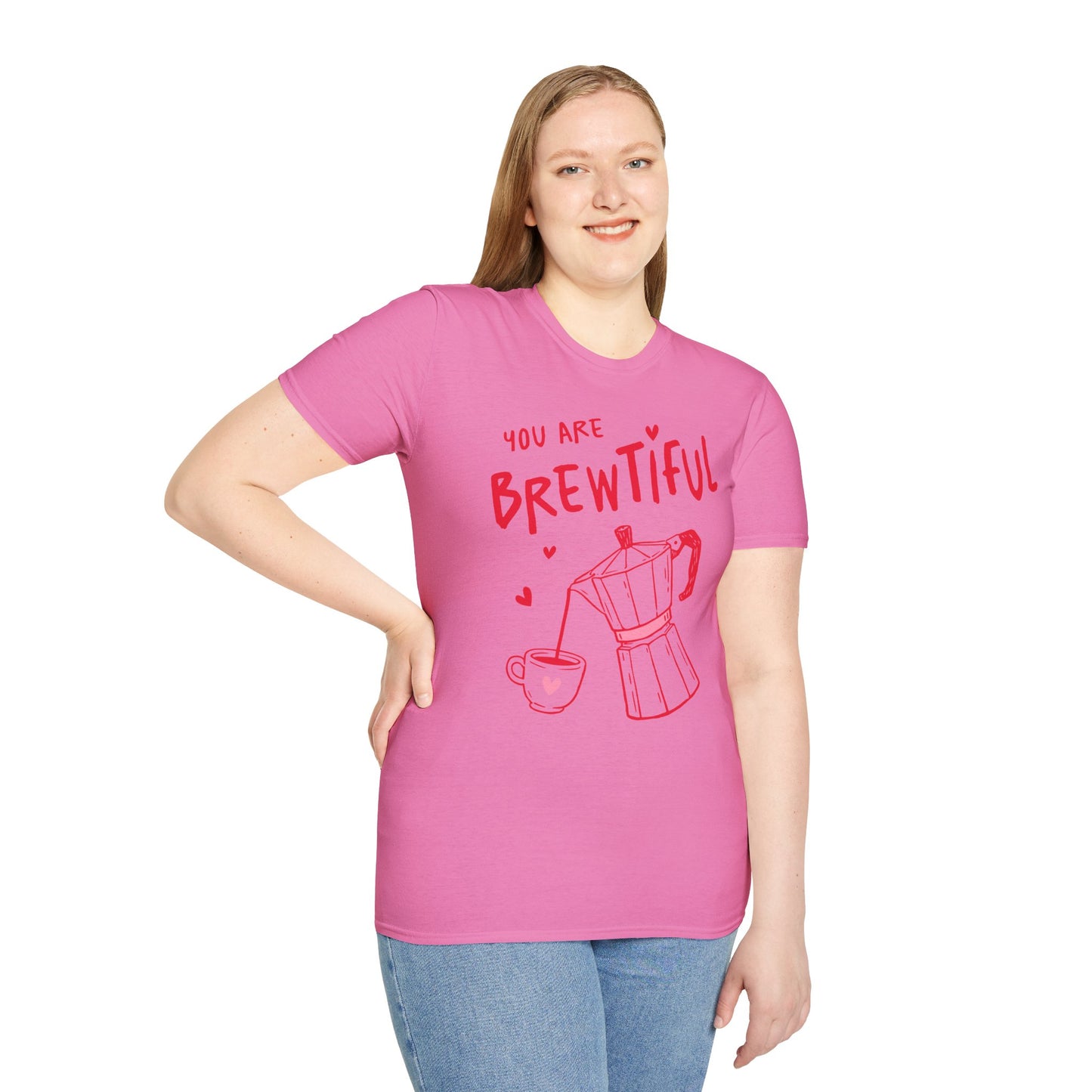 You Are Brewtiful T-Shirt | Coffee Moka Pot Illustration