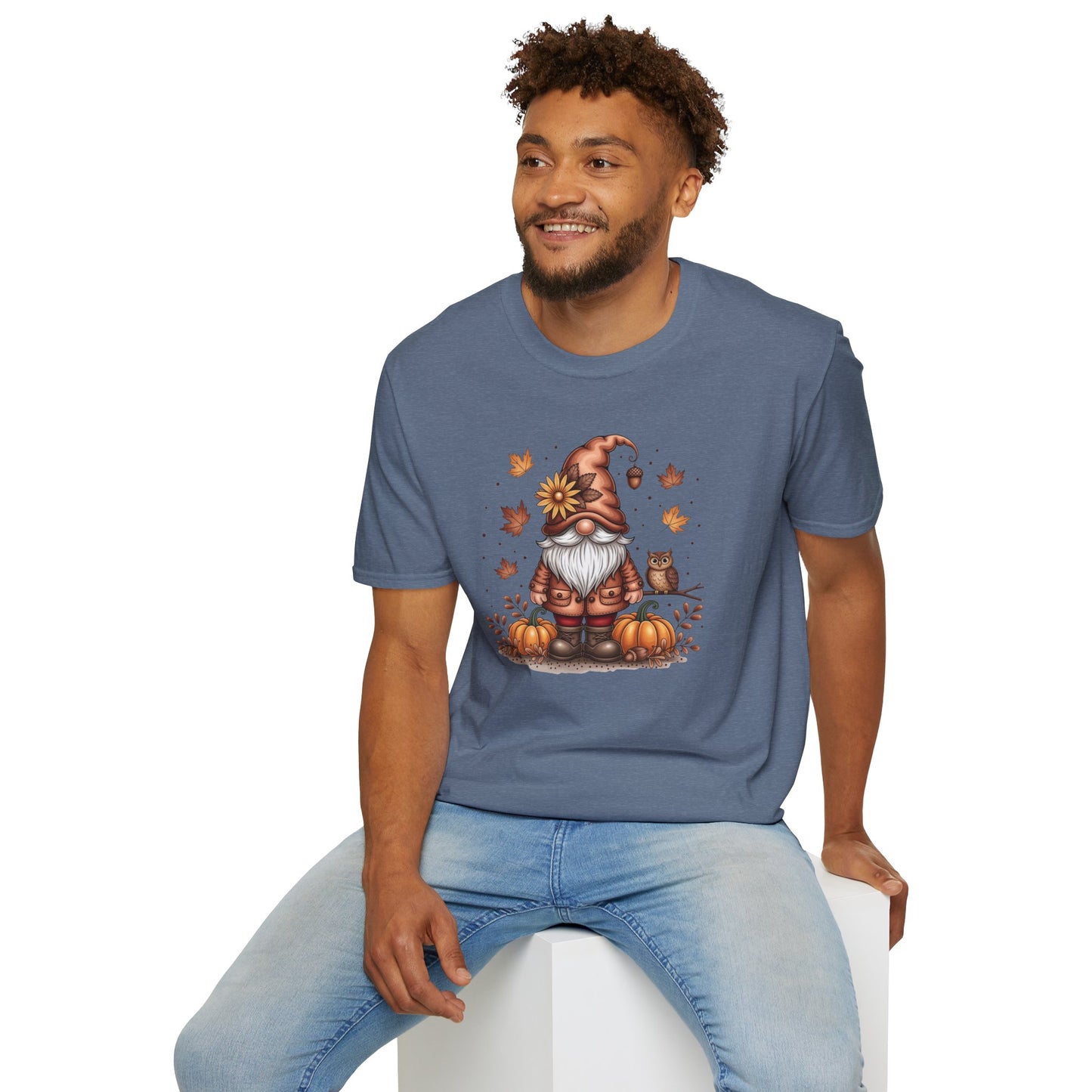 Autumn Gnome T-Shirt, Cozy Fall Tee, Pumpkin Harvest Shirt, Funny Thanksgiving Apparel, Unisex Seasonal Top