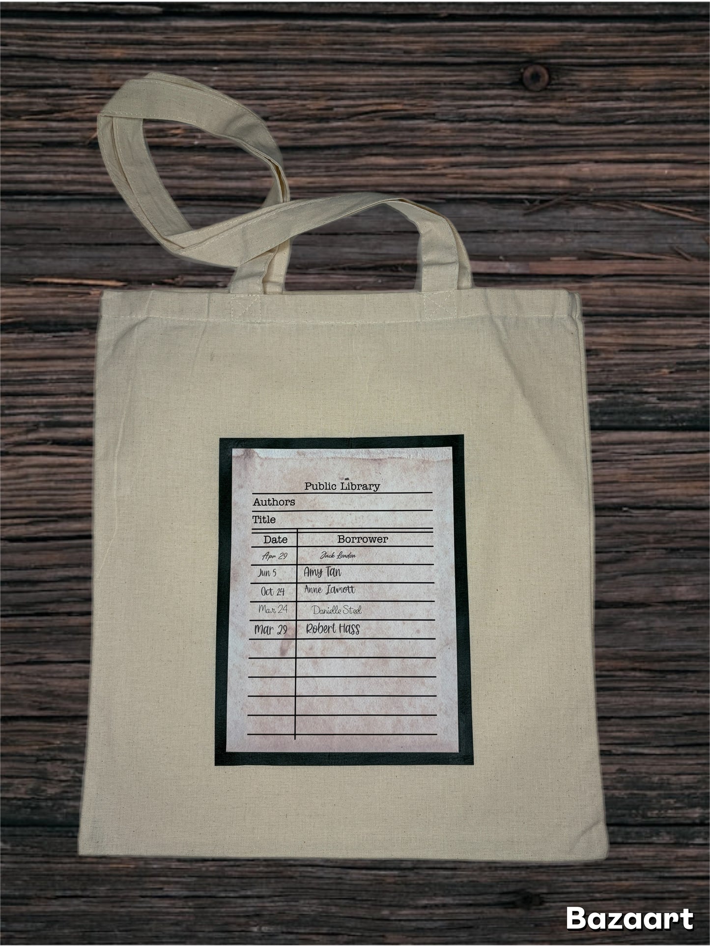 Library Card Canvas Tote Bag