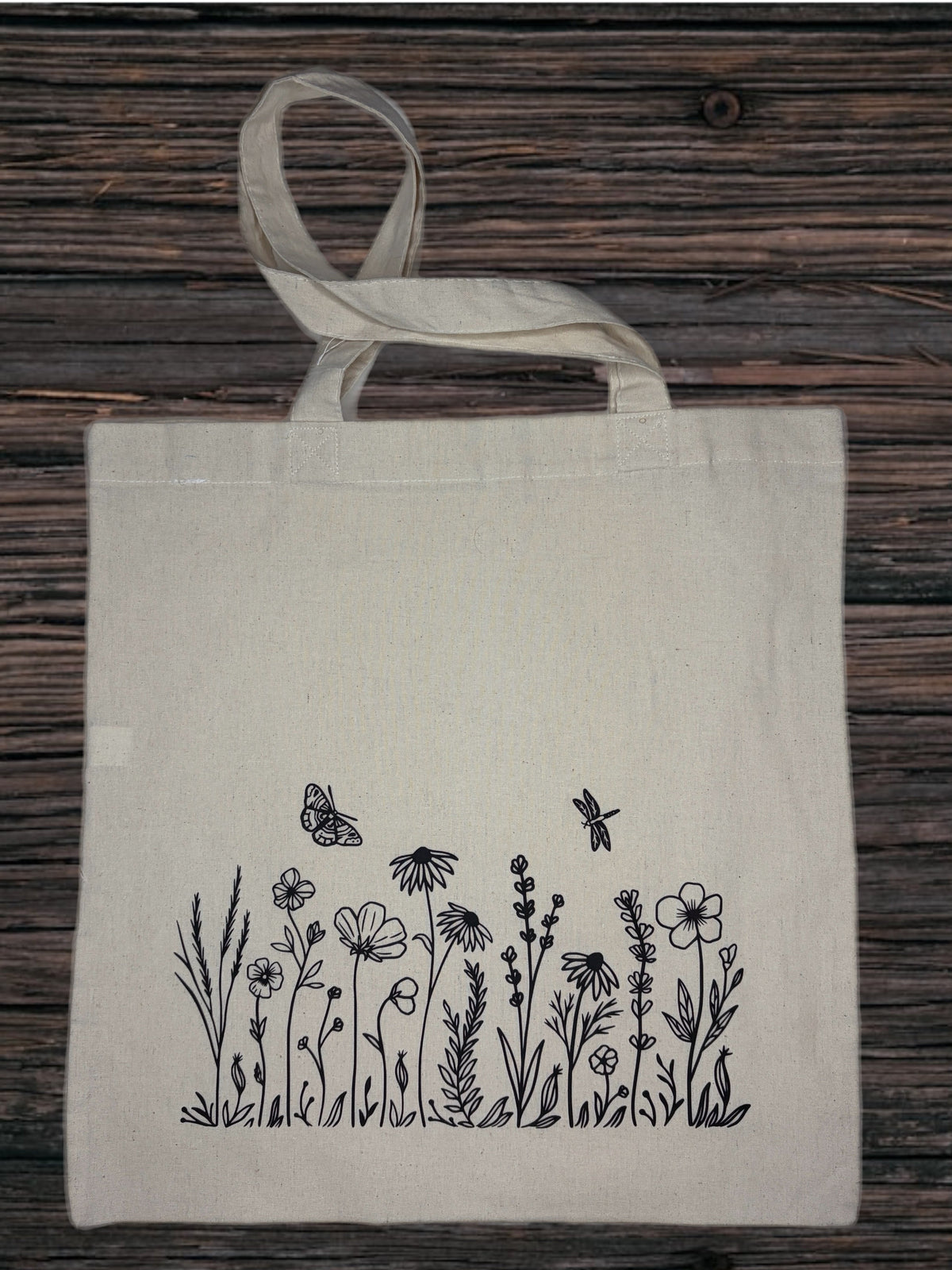 Wildflower Canvas Tote Bag