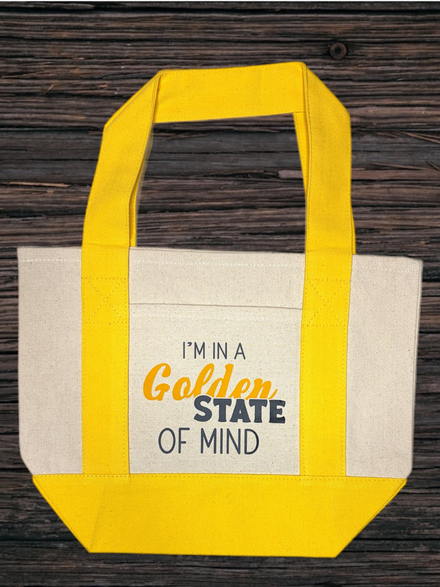 Small Market Tote Bag w/Books & Flowers