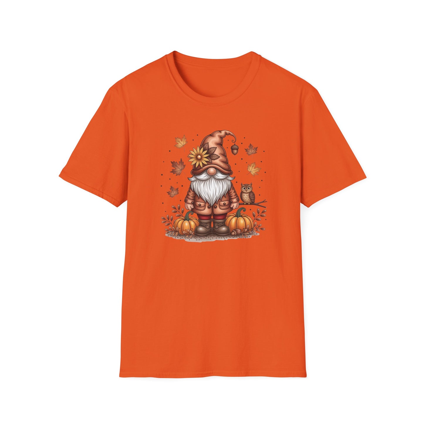 Autumn Gnome T-Shirt, Cozy Fall Tee, Pumpkin Harvest Shirt, Funny Thanksgiving Apparel, Unisex Seasonal Top