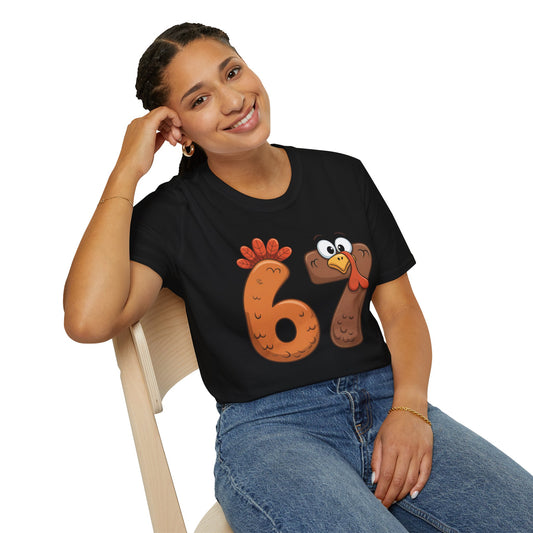 Thanksgiving Turkey Graphic T-Shirt, Unisex Tee, Fall Apparel, Holiday Outfit, Gift for Family, Thanksgiving Celebration