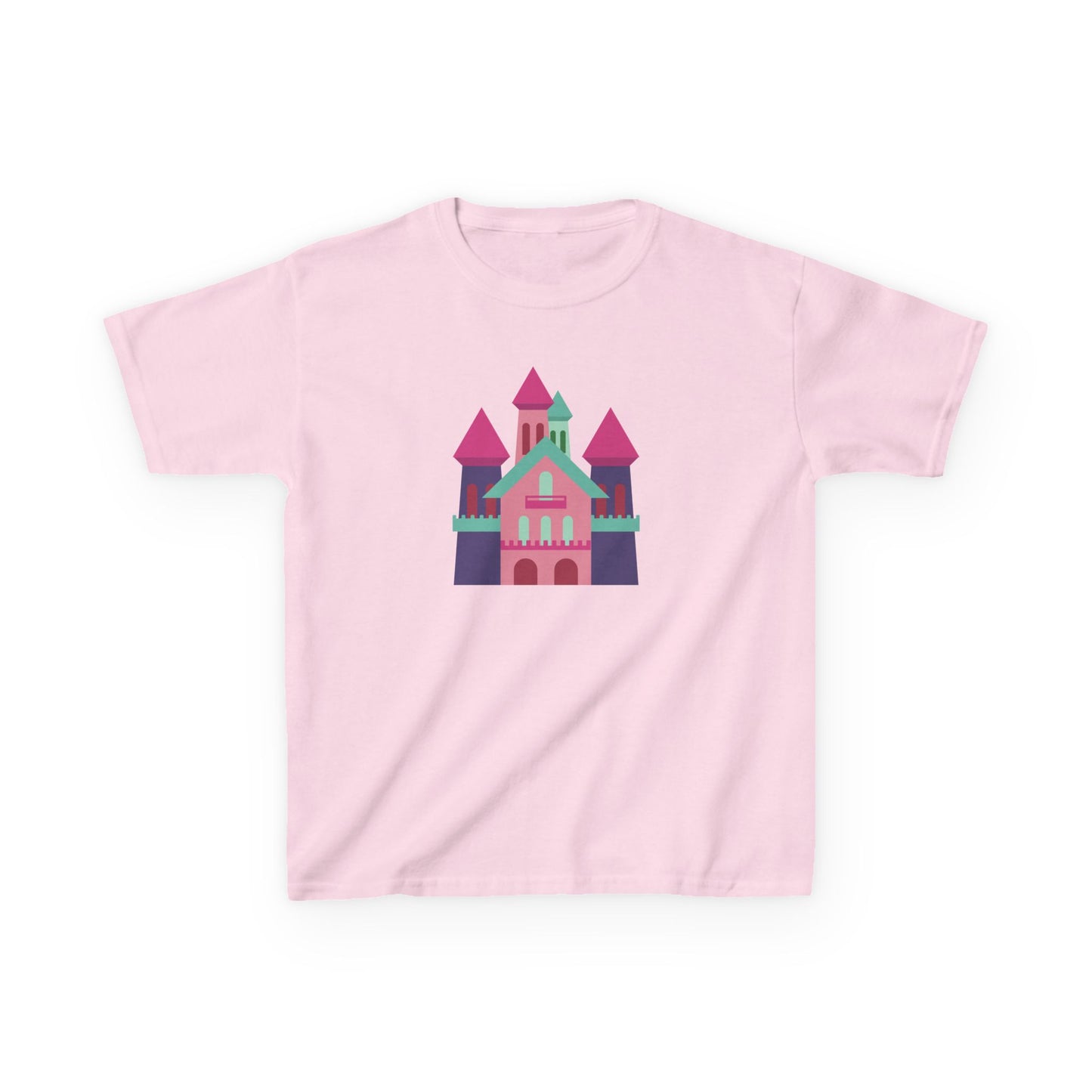 Colorful Castle Kids Tee - Fun Summer Style, Birthday Gift, Playdate Shirt, Toddlers & Kids Apparel, Cute Graphic T-Shirt