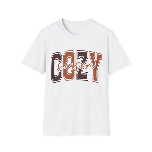 Cozy Season T-Shirt, Unisex Graphic Tee, Comfortable Casual Wear, Autumn Apparel, Gift for Fall Lovers, Seasonal Outfit