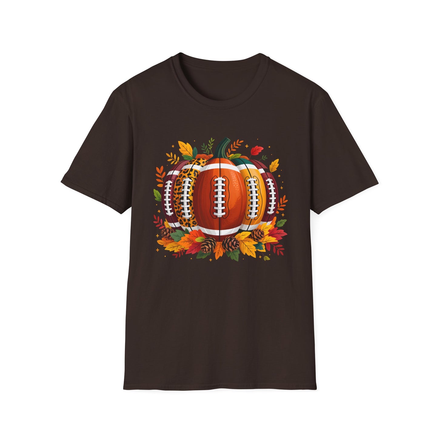 Fall Football Pumpkin T-Shirt, Autumn Apparel, Unisex Tee, Halloween Gift, Cozy Style Shirt