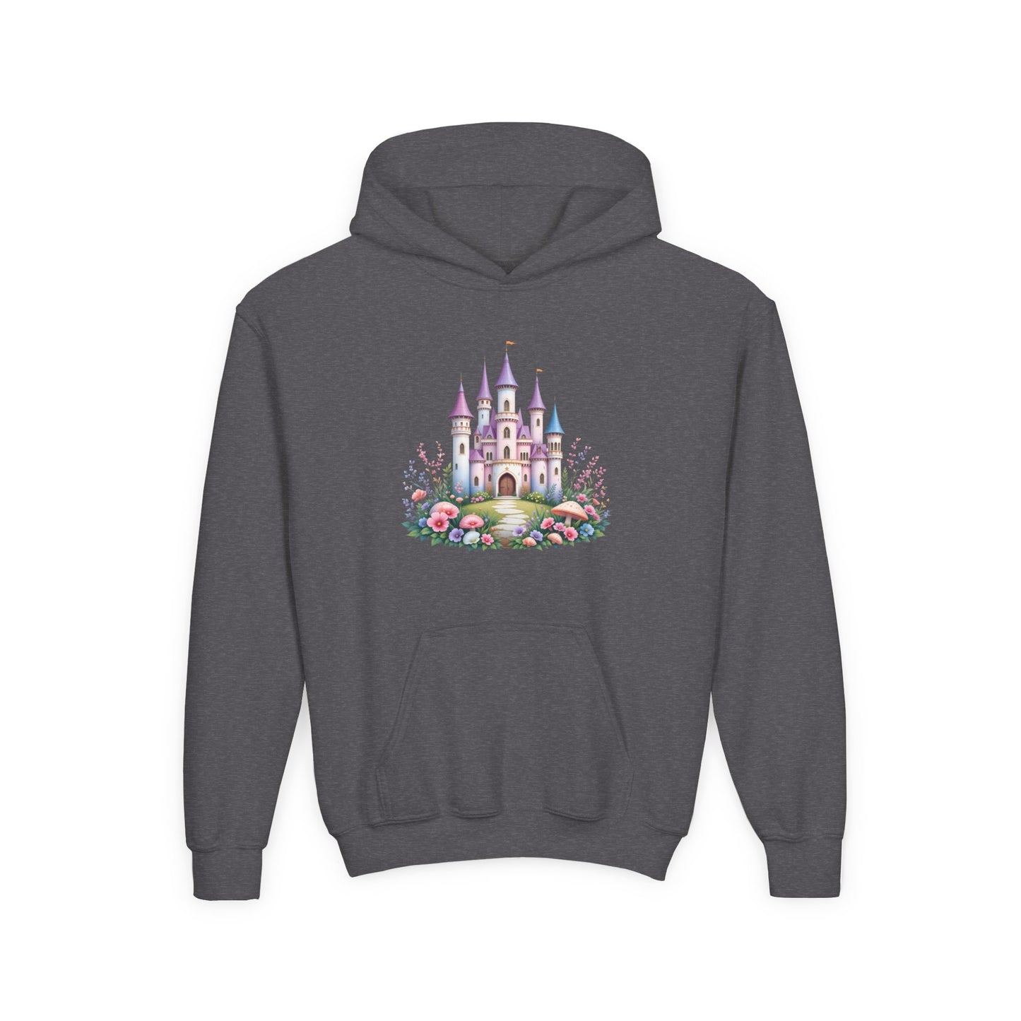 Youth Castle Dreams Hooded Sweatshirt, Cozy Sweatshirt, Kids' Hoodie, Perfect Gift, Fantasy Apparel