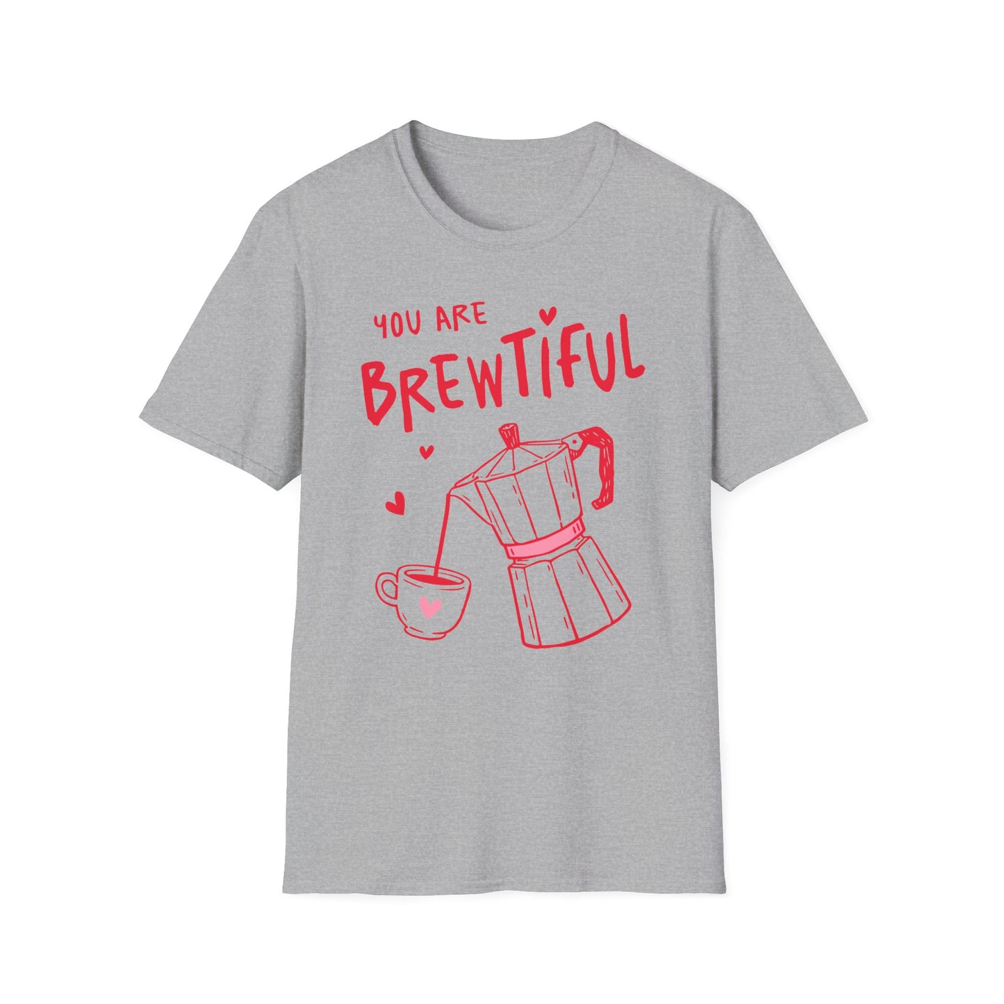 You Are Brewtiful T-Shirt | Coffee Moka Pot Illustration