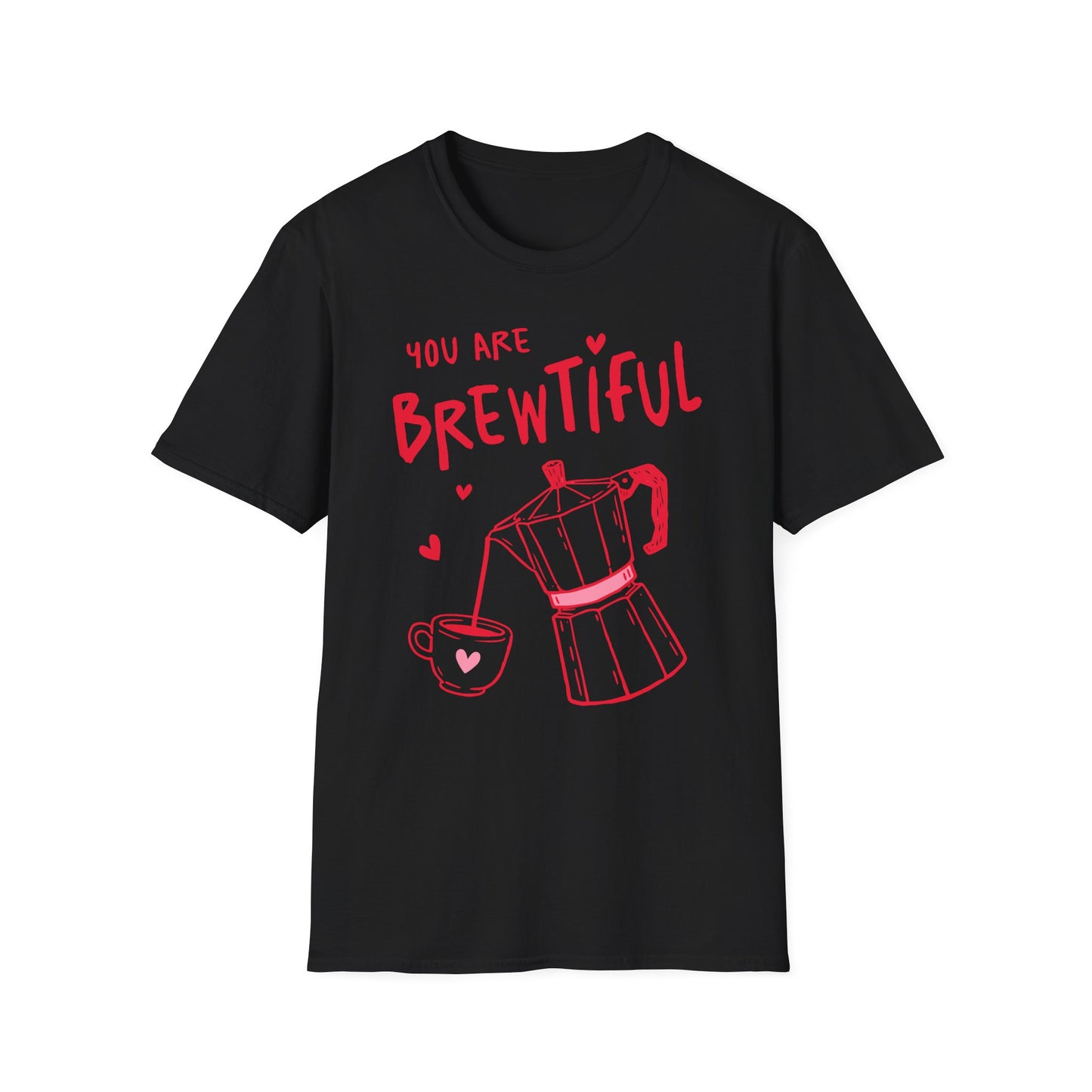 You Are Brewtiful T-Shirt | Coffee Moka Pot Illustration