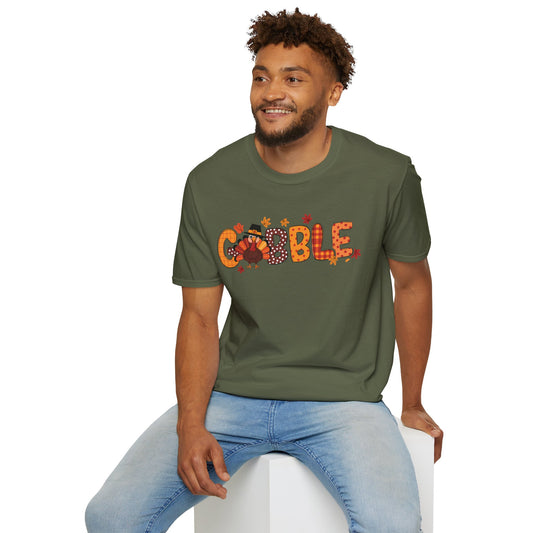 Thanksgiving Gobble T-Shirt, Unisex Fall Tee, Autumn Apparel, Holiday Gift, Family Gathering Shirt