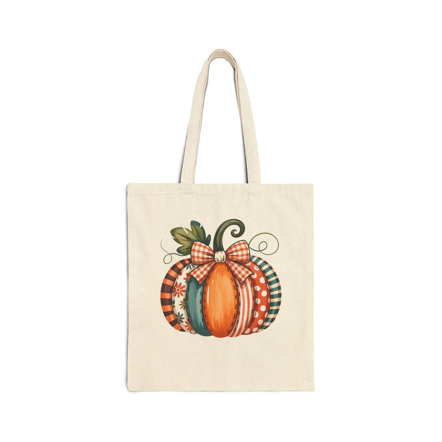 Harvest Pumpkin Cotton Canvas Tote Bag | Autumn Shopping Bag, Fall Decor, Eco-Friendly Gift, Thanksgiving Tote