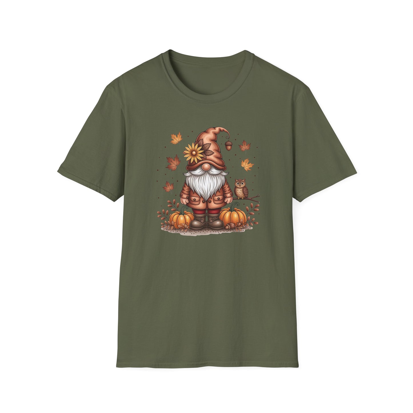 Autumn Gnome T-Shirt, Cozy Fall Tee, Pumpkin Harvest Shirt, Funny Thanksgiving Apparel, Unisex Seasonal Top