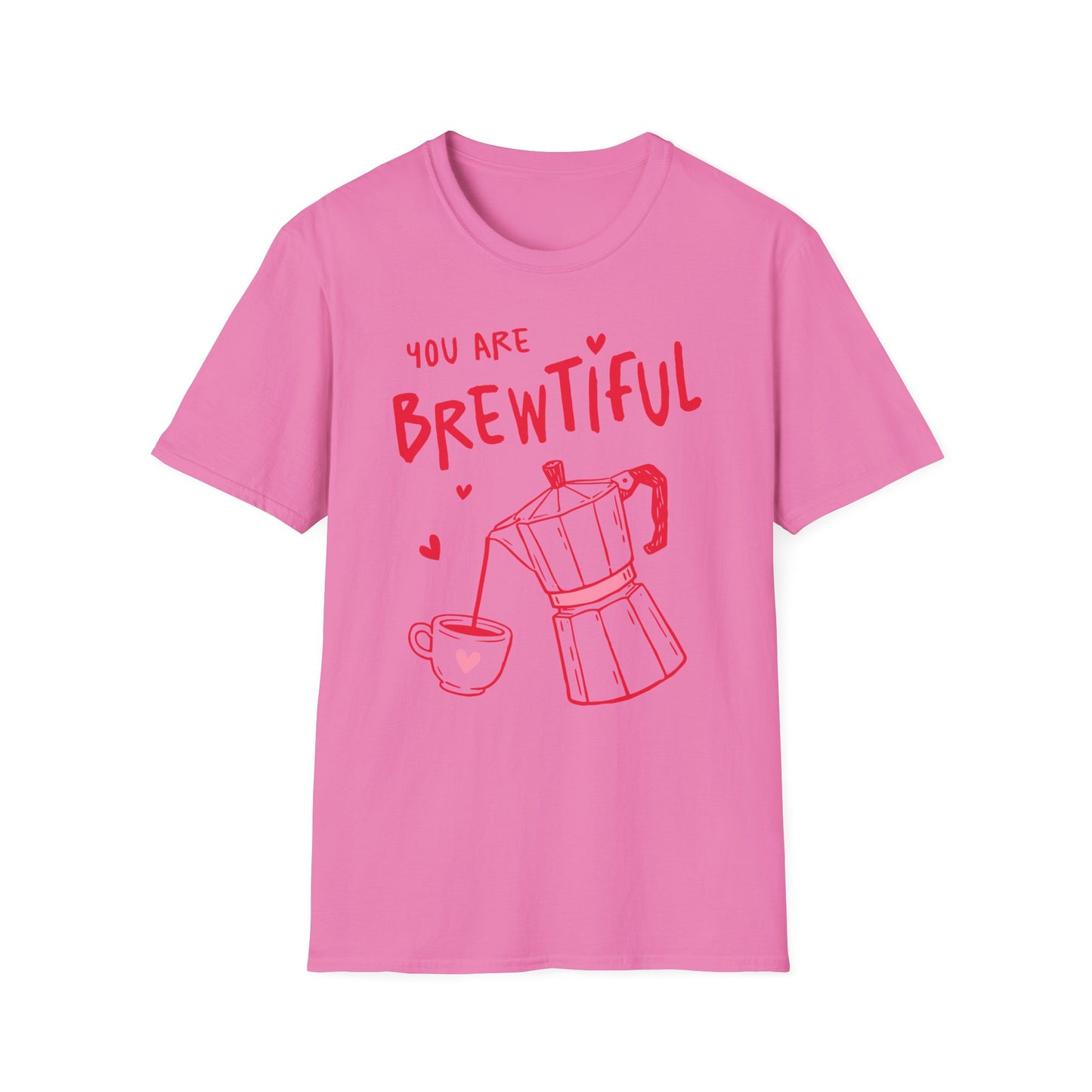 You Are Brewtiful T-Shirt | Coffee Moka Pot Illustration