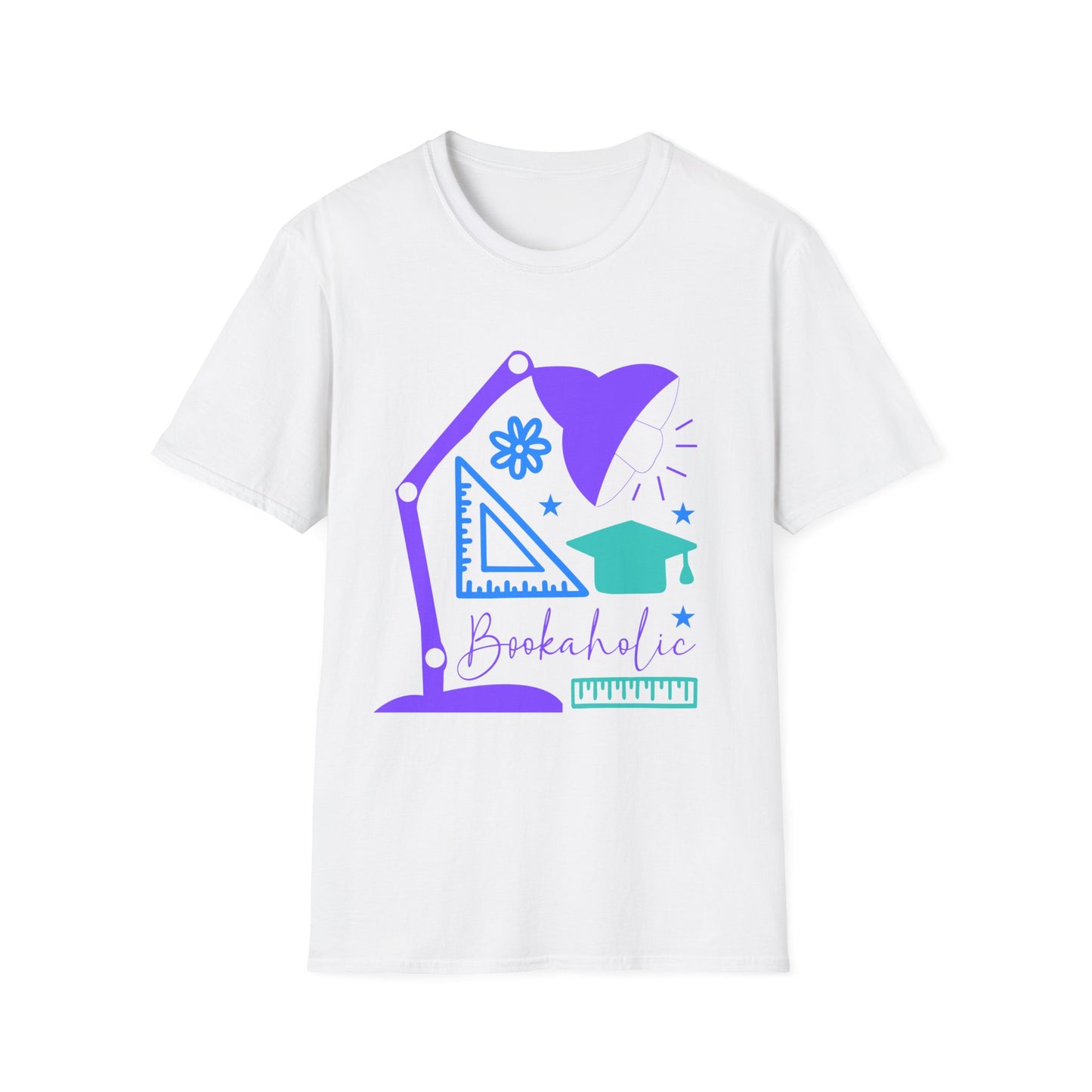 Bookaholic Unisex Softstyle T-Shirt - Perfect for Readers, Literary Gifts, Book Lovers Merch, Cozy Casualwear, Bookish Apparel