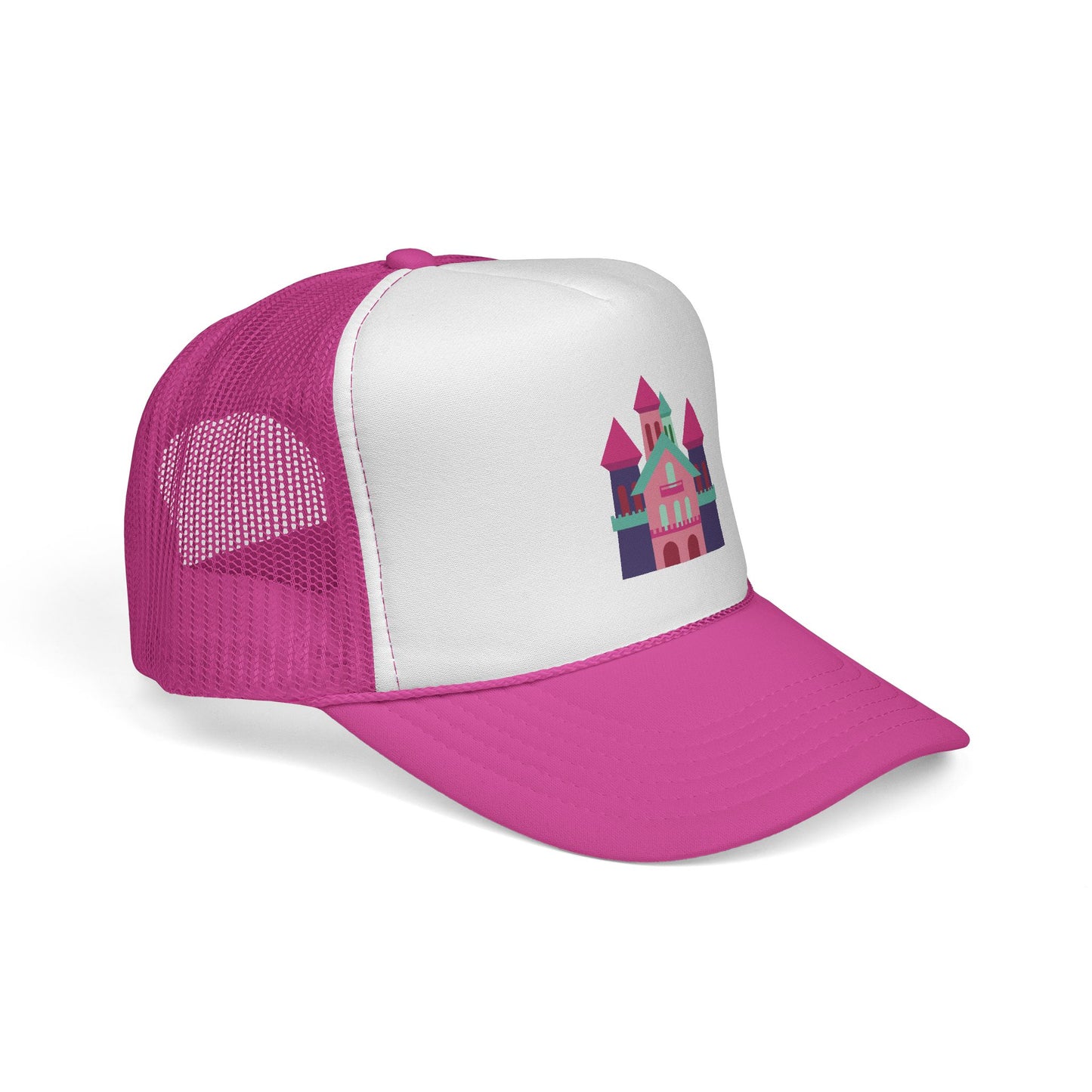Colorful Castle Trucker Cap - Fun Summer Accessory for Kids, Festival Gear, Gift for Disney Lovers, Parenting Events, Theme Park Outing