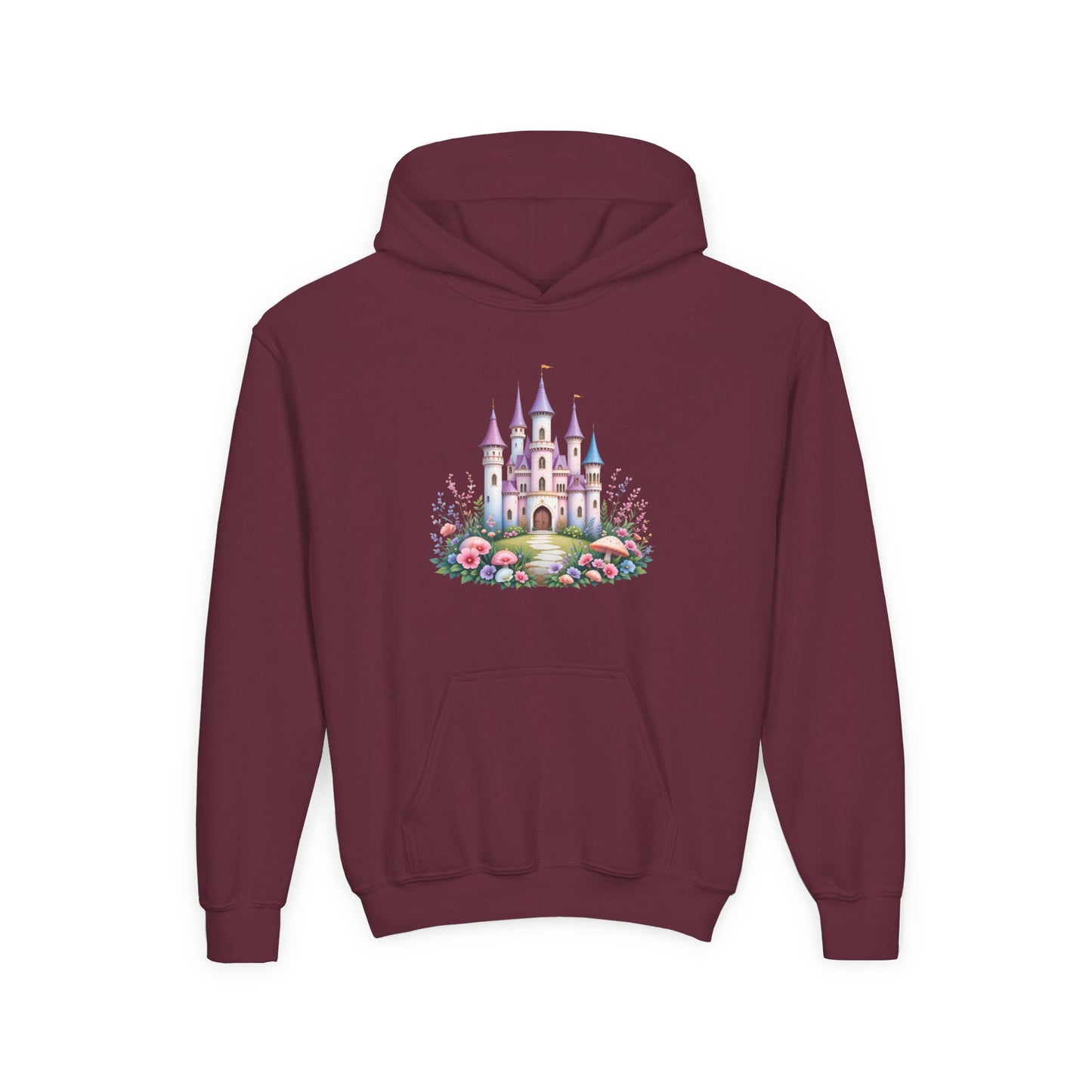 Youth Castle Dreams Hooded Sweatshirt, Cozy Sweatshirt, Kids' Hoodie, Perfect Gift, Fantasy Apparel