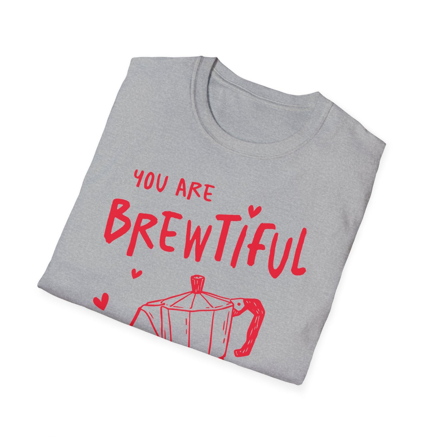 You Are Brewtiful T-Shirt | Coffee Moka Pot Illustration