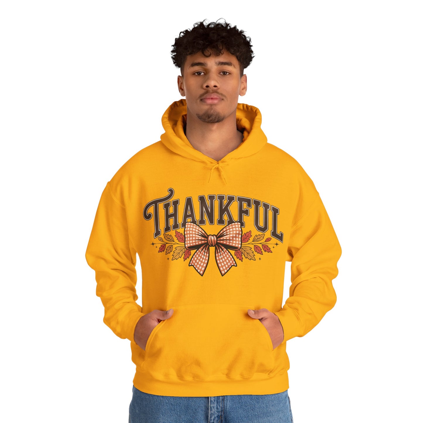 Thankful Hooded Sweatshirt | Cozy Holiday Apparel, Fall Fashion, Gratitude Gift, Thanksgiving Outfit, Unisex Sweatshirt