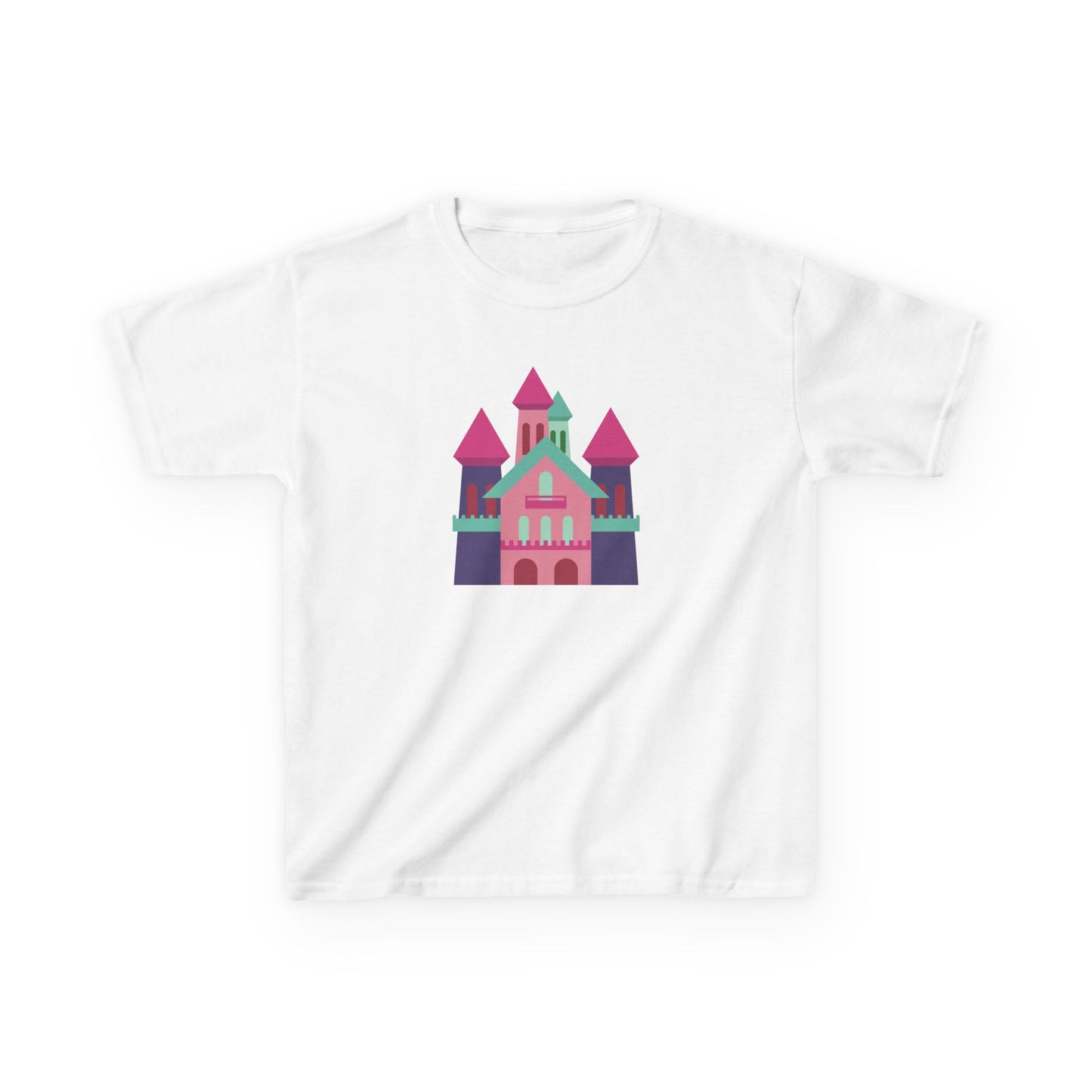 Colorful Castle Kids Tee - Fun Summer Style, Birthday Gift, Playdate Shirt, Toddlers & Kids Apparel, Cute Graphic T-Shirt