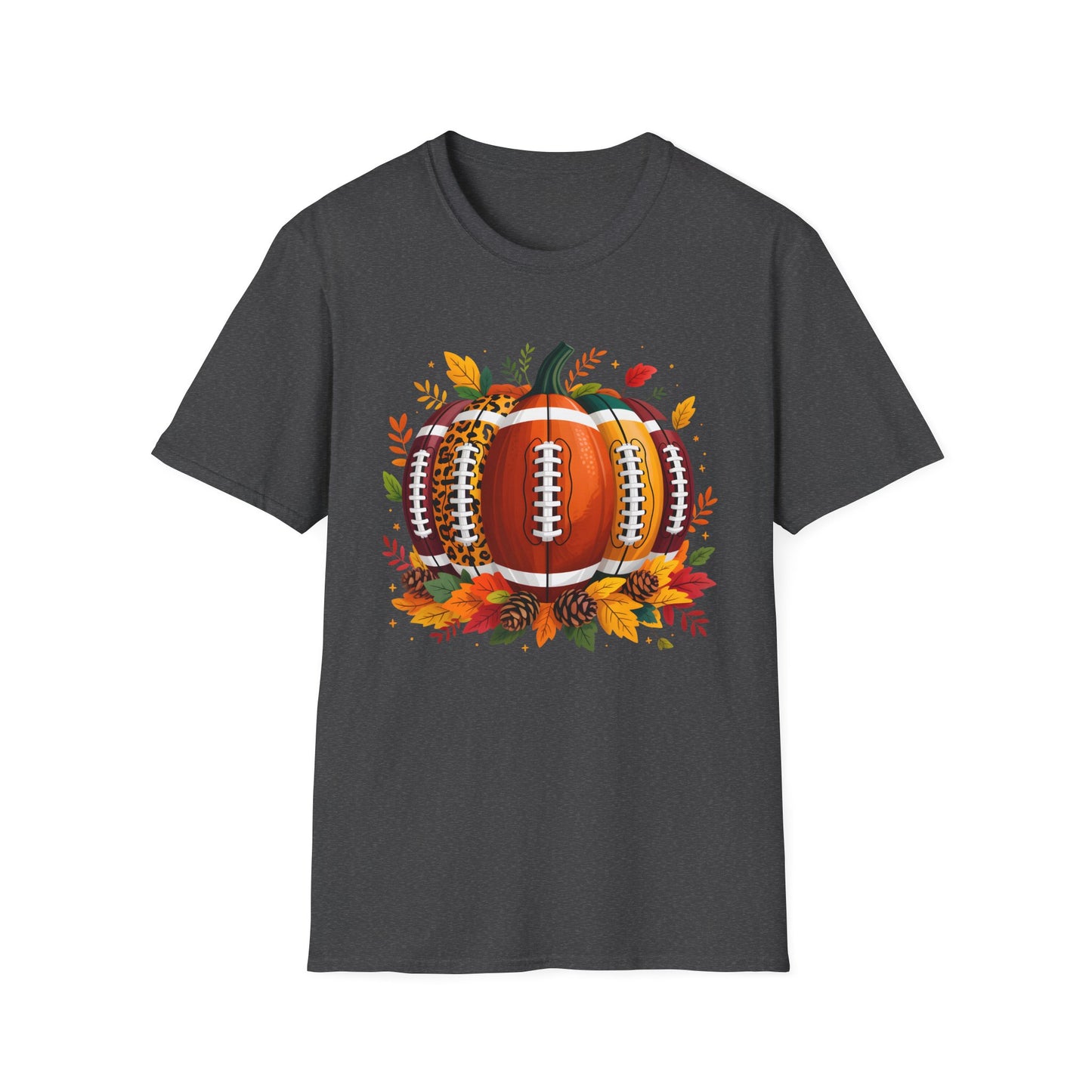 Fall Football Pumpkin T-Shirt, Autumn Apparel, Unisex Tee, Halloween Gift, Cozy Style Shirt