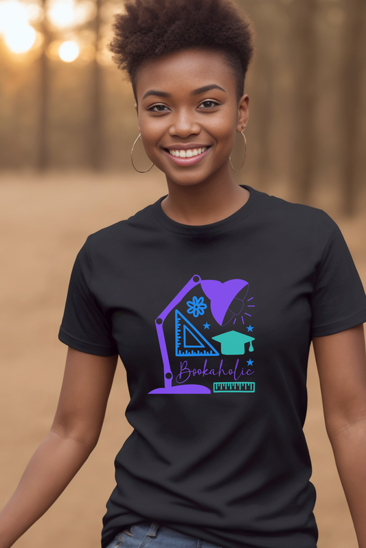 Bookaholic Unisex Softstyle T-Shirt - Perfect for Readers, Literary Gifts, Book Lovers Merch, Cozy Casualwear, Bookish Apparel