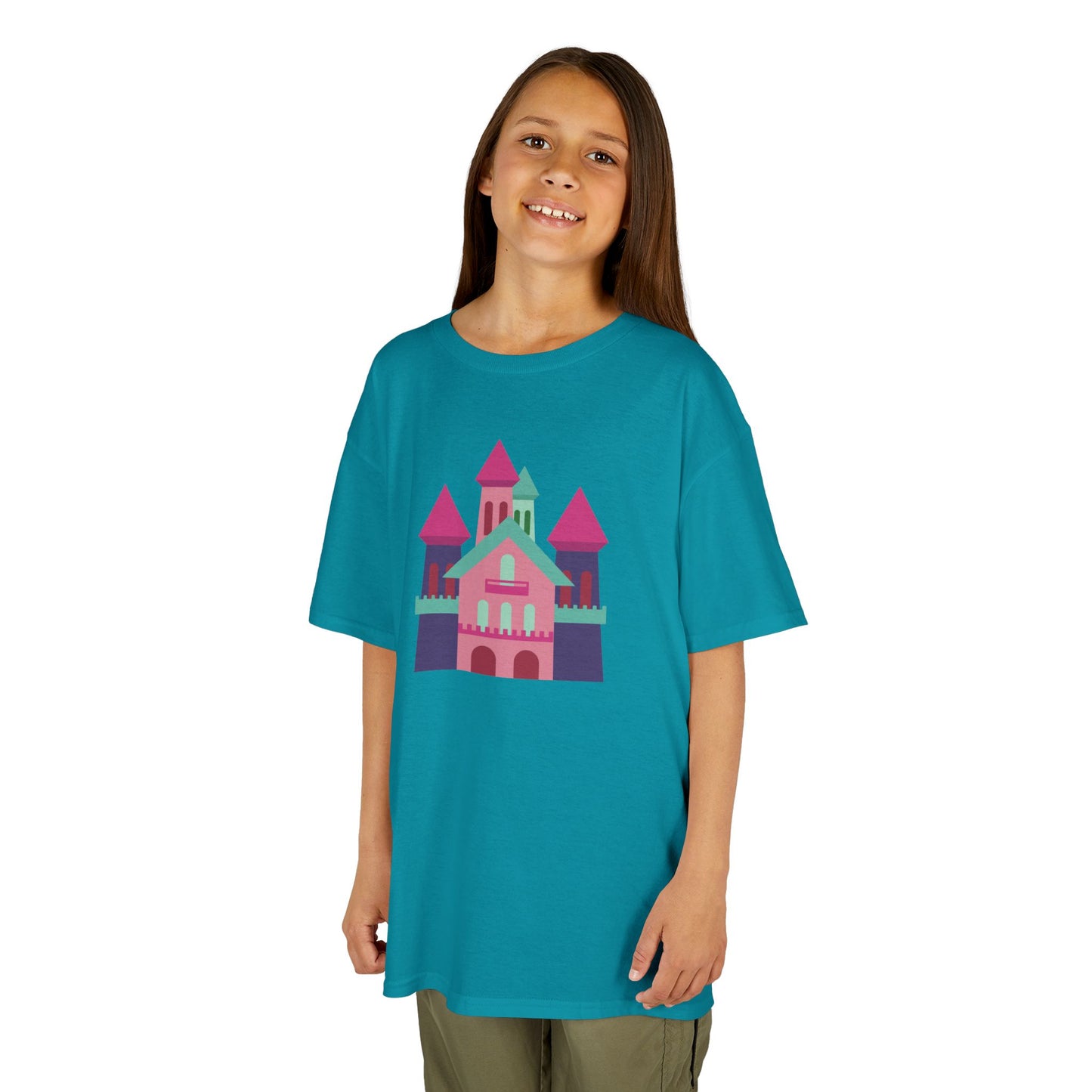Colorful Castle Kids Tee - Fun Summer Style, Birthday Gift, Playdate Shirt, Toddlers & Kids Apparel, Cute Graphic T-Shirt