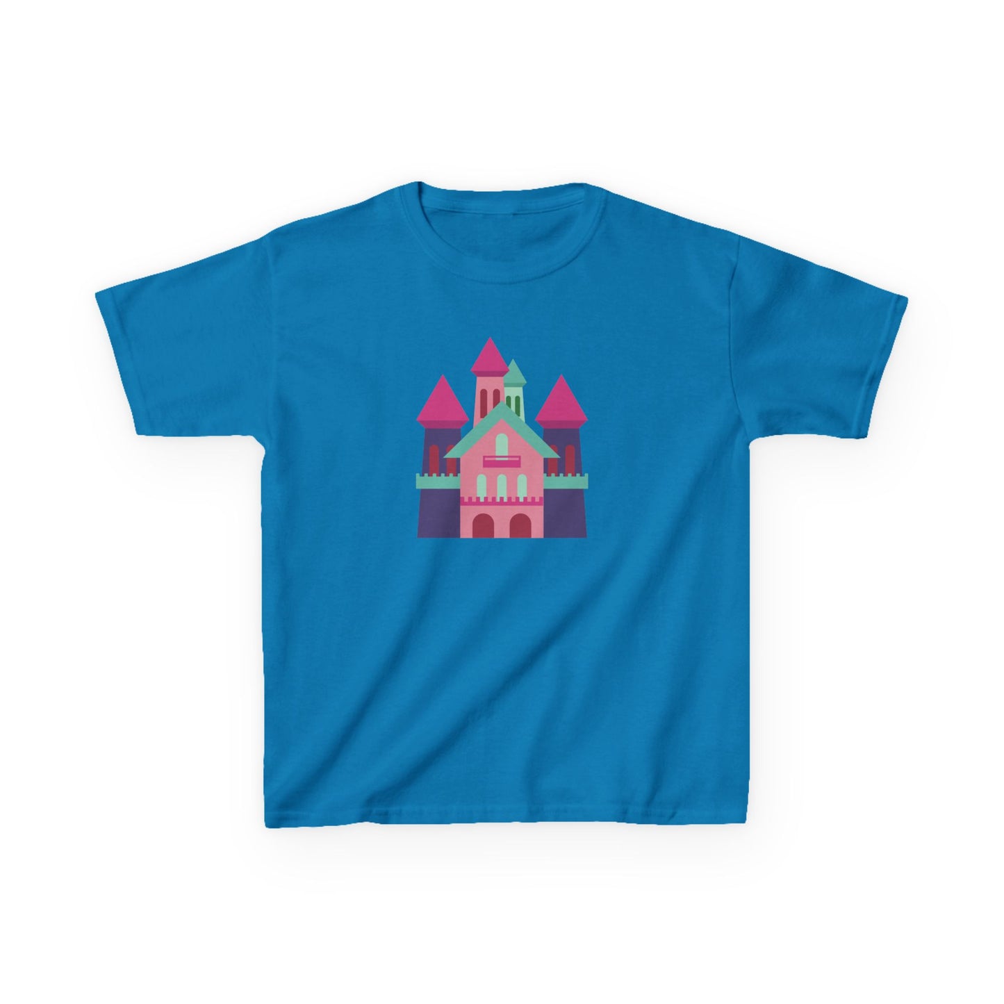Colorful Castle Kids Tee - Fun Summer Style, Birthday Gift, Playdate Shirt, Toddlers & Kids Apparel, Cute Graphic T-Shirt