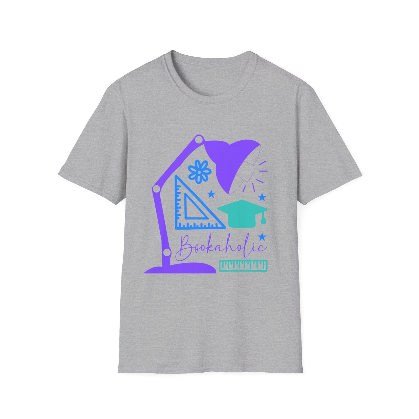 Bookaholic Unisex Softstyle T-Shirt - Perfect for Readers, Literary Gifts, Book Lovers Merch, Cozy Casualwear, Bookish Apparel