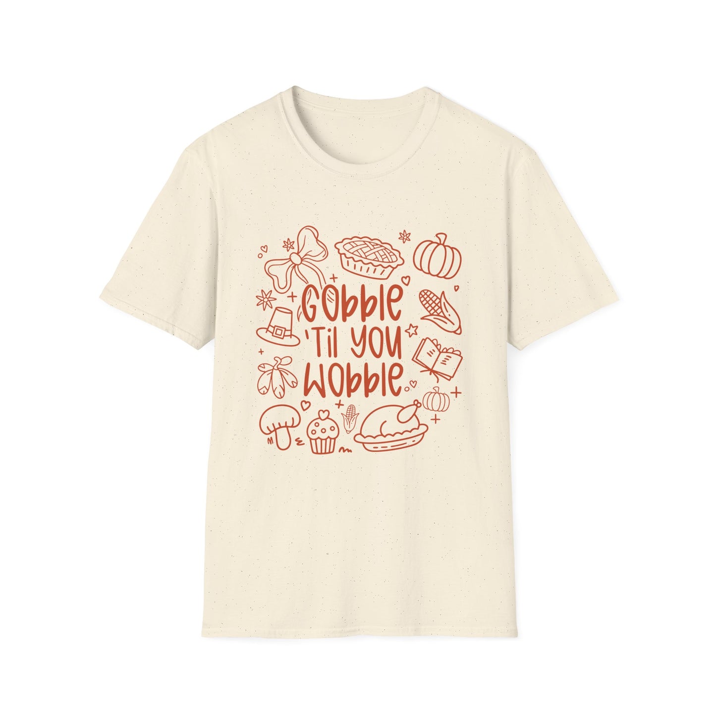 Thanksgiving Fun Unisex T-Shirt, Holiday Apparel, Funny Graphic Tee, Fall Clothing, Gobble 'Til You Wobble Shirt