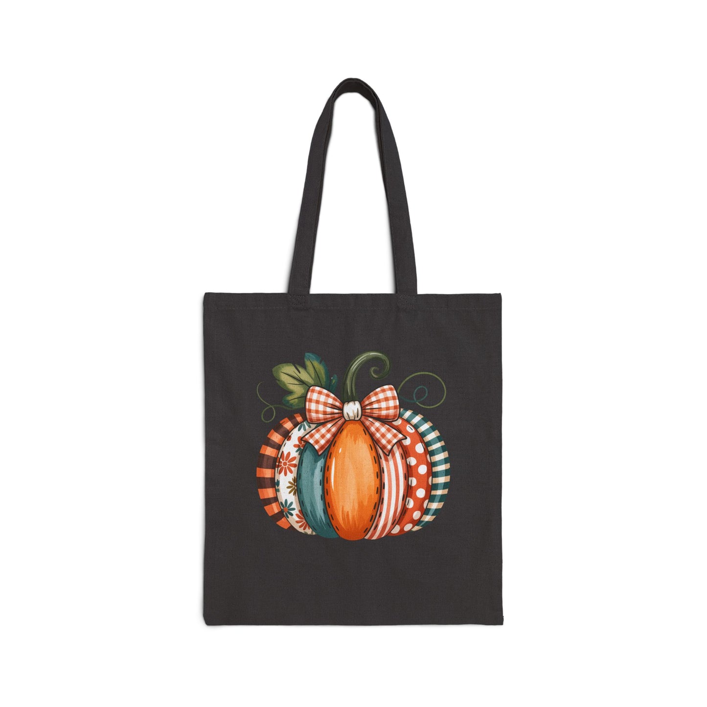 Harvest Pumpkin Cotton Canvas Tote Bag | Autumn Shopping Bag, Fall Decor, Eco-Friendly Gift, Thanksgiving Tote