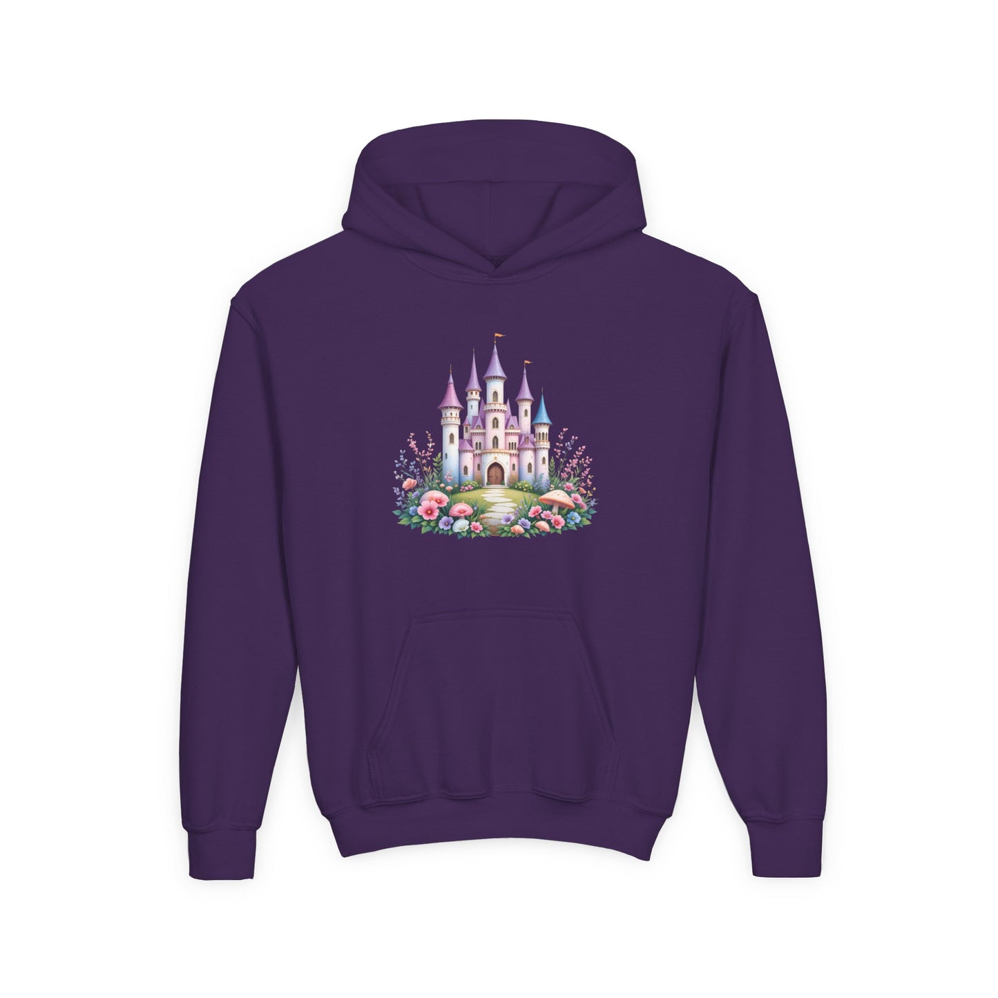 Youth Castle Dreams Hooded Sweatshirt, Cozy Sweatshirt, Kids' Hoodie, Perfect Gift, Fantasy Apparel