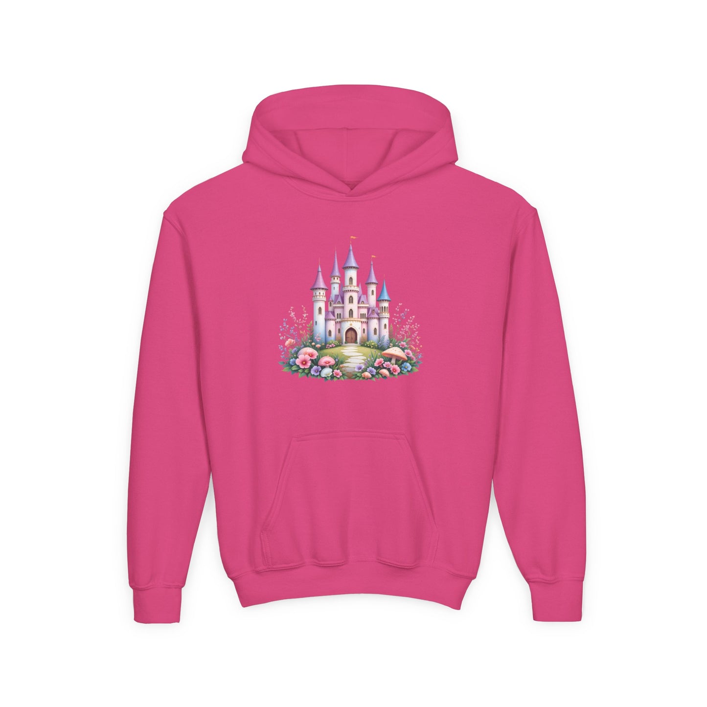Youth Castle Dreams Hooded Sweatshirt, Cozy Sweatshirt, Kids' Hoodie, Perfect Gift, Fantasy Apparel