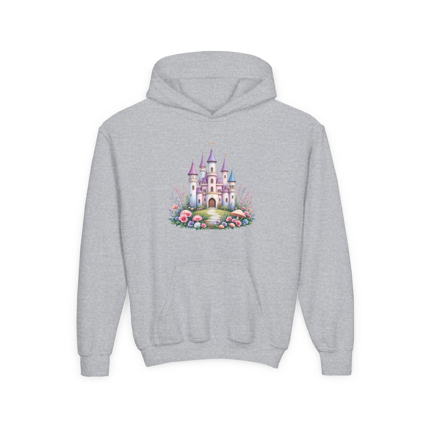 Youth Castle Dreams Hooded Sweatshirt, Cozy Sweatshirt, Kids' Hoodie, Perfect Gift, Fantasy Apparel
