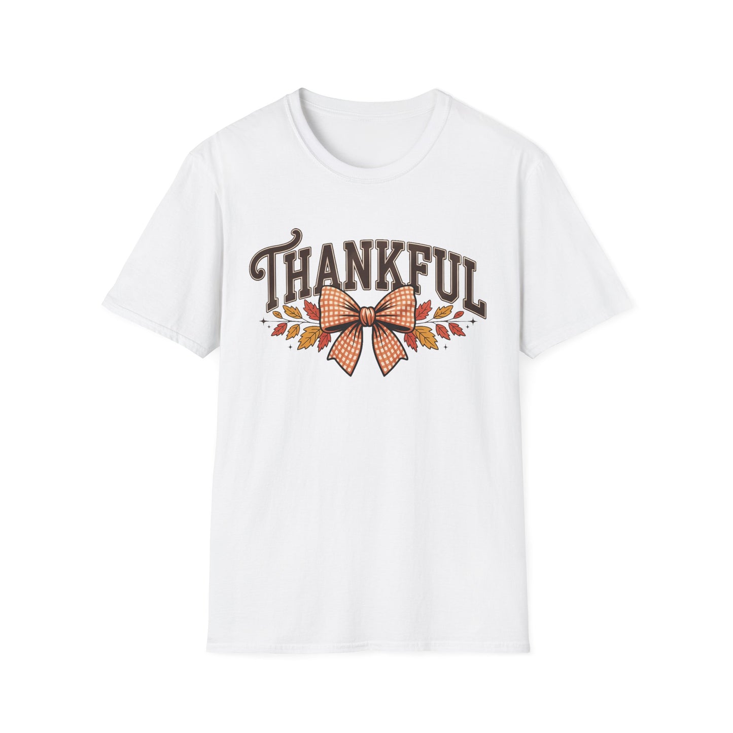 Thankful Fall T-Shirt, Harvest Tee, Thanksgiving Gift, Autumn Apparel, Unisex Softstyle Shirt, Seasonal Wear
