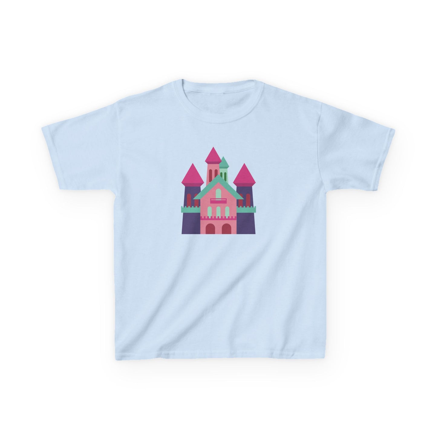 Colorful Castle Kids Tee - Fun Summer Style, Birthday Gift, Playdate Shirt, Toddlers & Kids Apparel, Cute Graphic T-Shirt