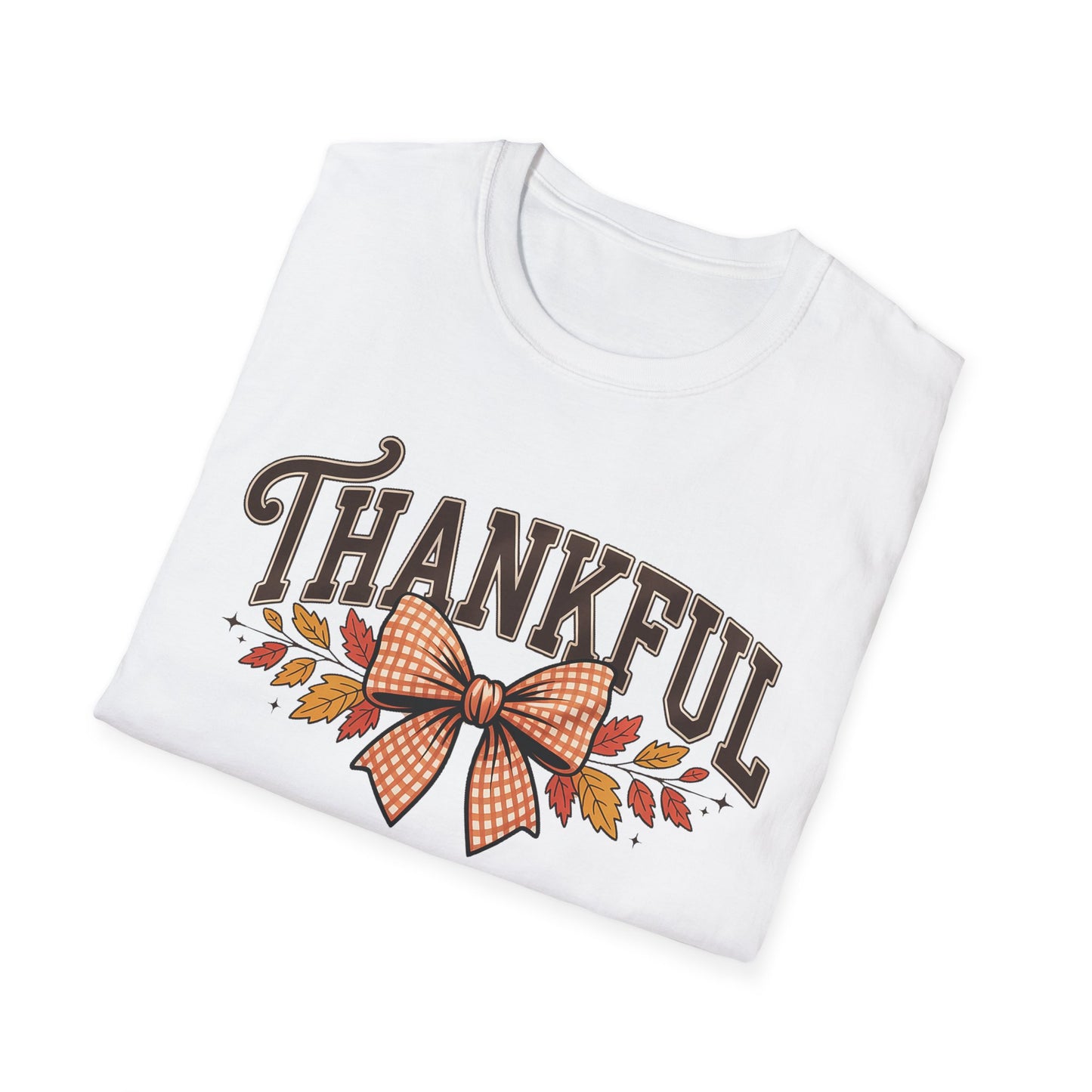 Thankful Fall T-Shirt, Harvest Tee, Thanksgiving Gift, Autumn Apparel, Unisex Softstyle Shirt, Seasonal Wear