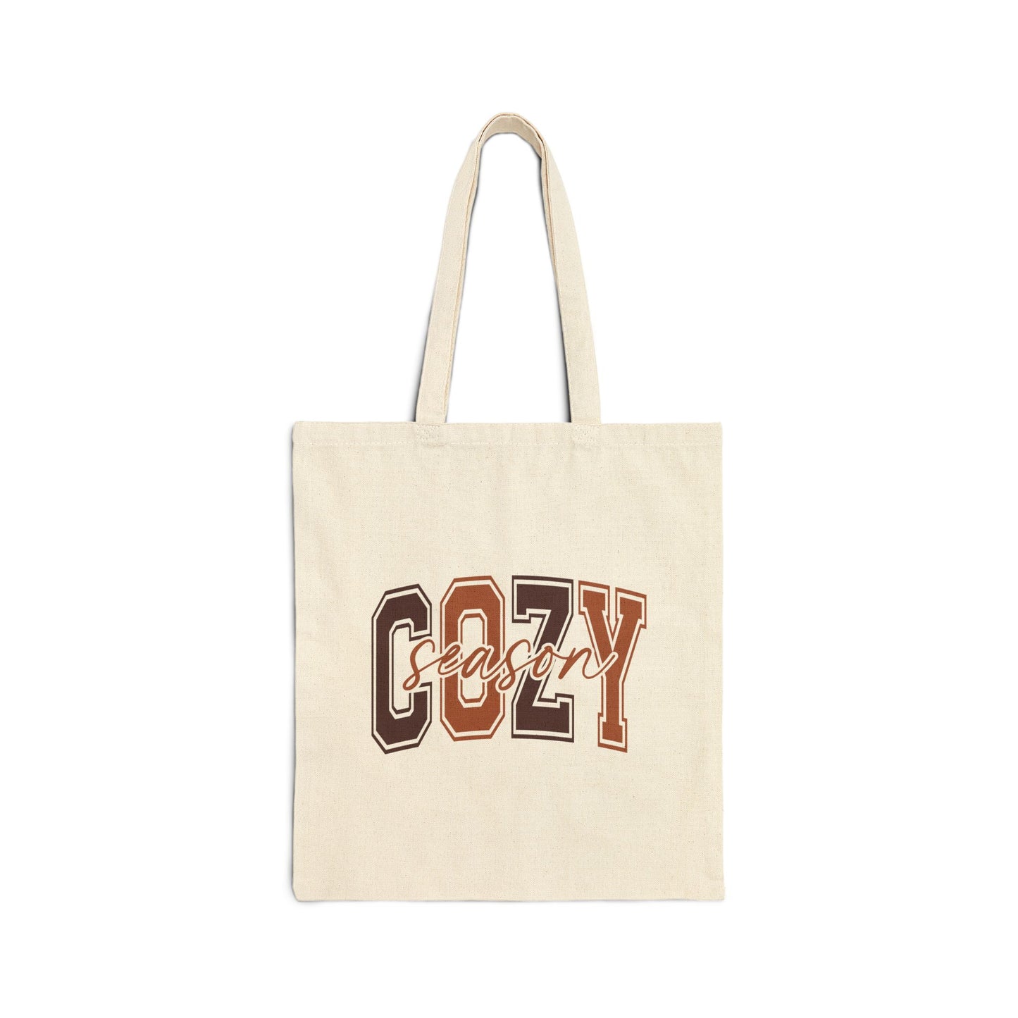 Cozy Season Cotton Canvas Tote Bag, Perfect for Fall, Eco-Friendly Shopping, Reusable Gift, Autumn Vibes, Tote for Books, Groceries
