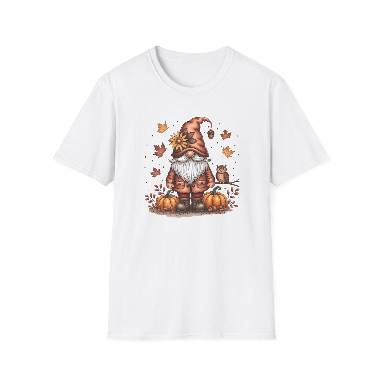 Autumn Gnome T-Shirt, Cozy Fall Tee, Pumpkin Harvest Shirt, Funny Thanksgiving Apparel, Unisex Seasonal Top
