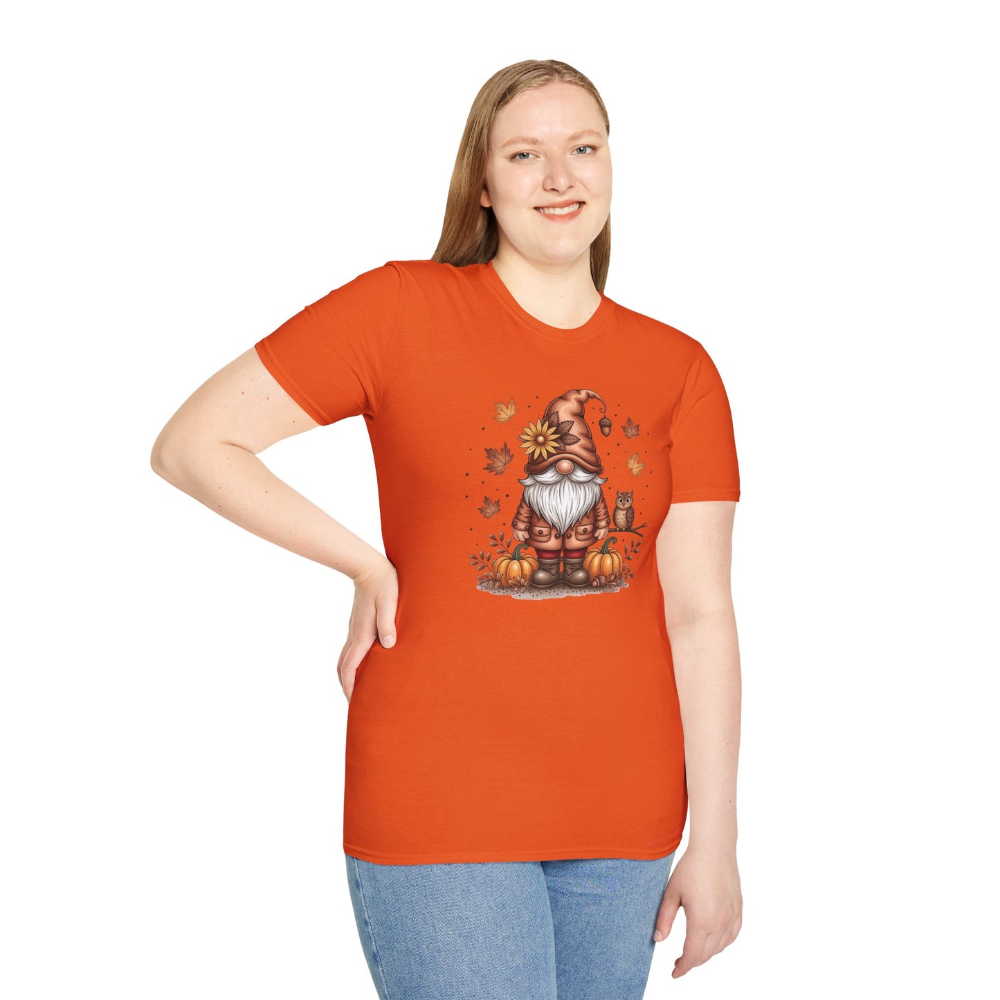 Autumn Gnome T-Shirt, Cozy Fall Tee, Pumpkin Harvest Shirt, Funny Thanksgiving Apparel, Unisex Seasonal Top