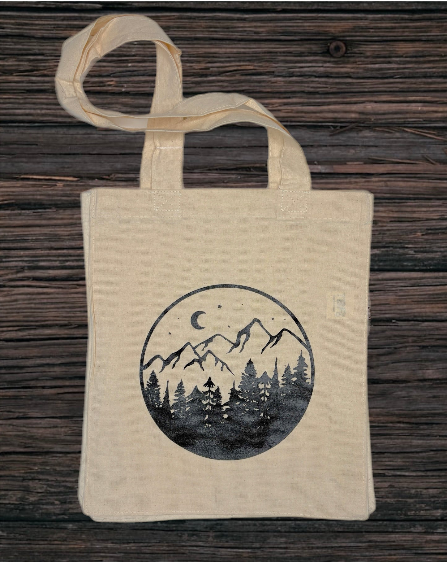 Mountain Adventure Canvas Accessory Tote Bag