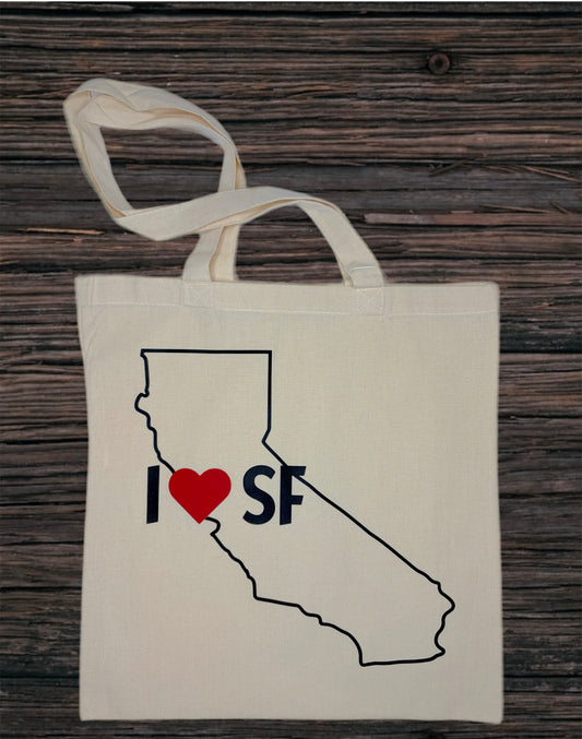 I Love SF Canvas Tote Bag