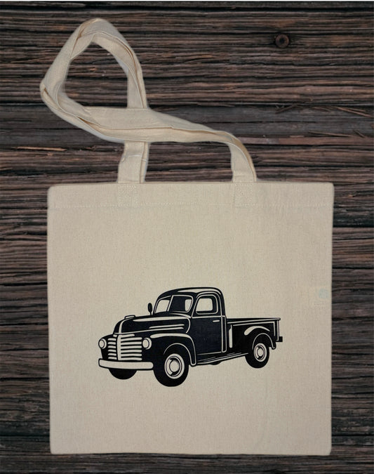 Vintage Pickup Truck Canvas Tote Bag