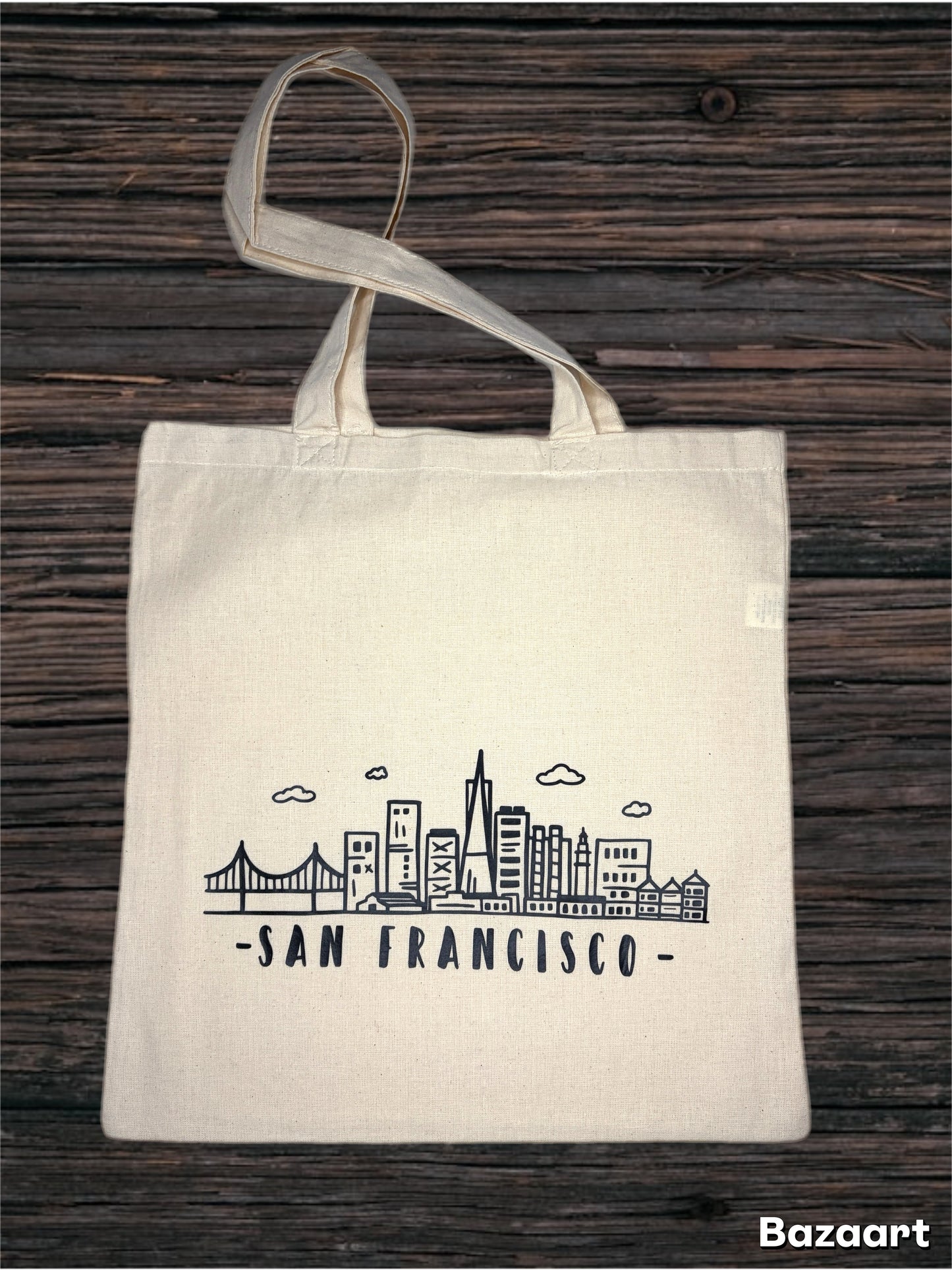 San Francisco Skyline Canvas Tote Bag