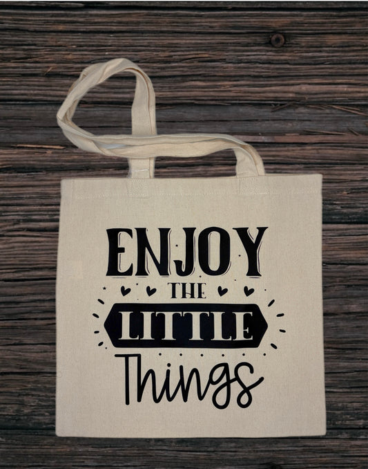 Enjoy the Little Things Canvas Tote Bag