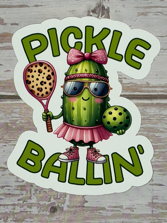 Pickle Ballin' Sticker