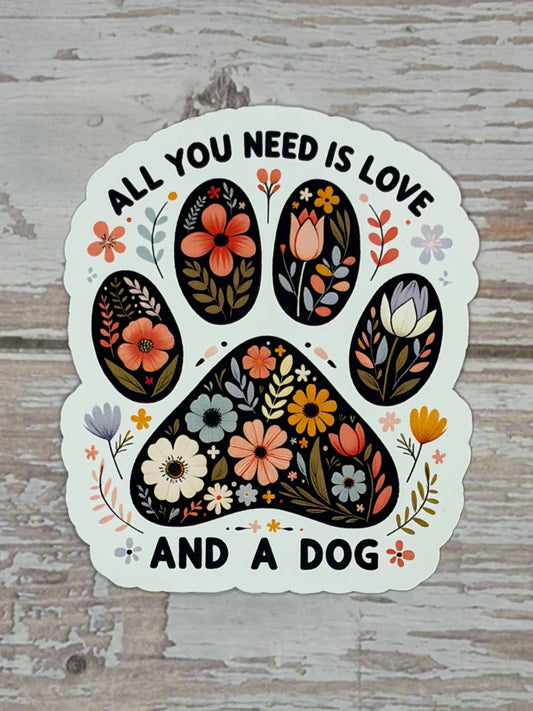 Love & Dog Paw Print