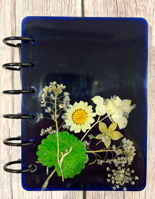 Small Resin Journal with Pressed Dried Flowers