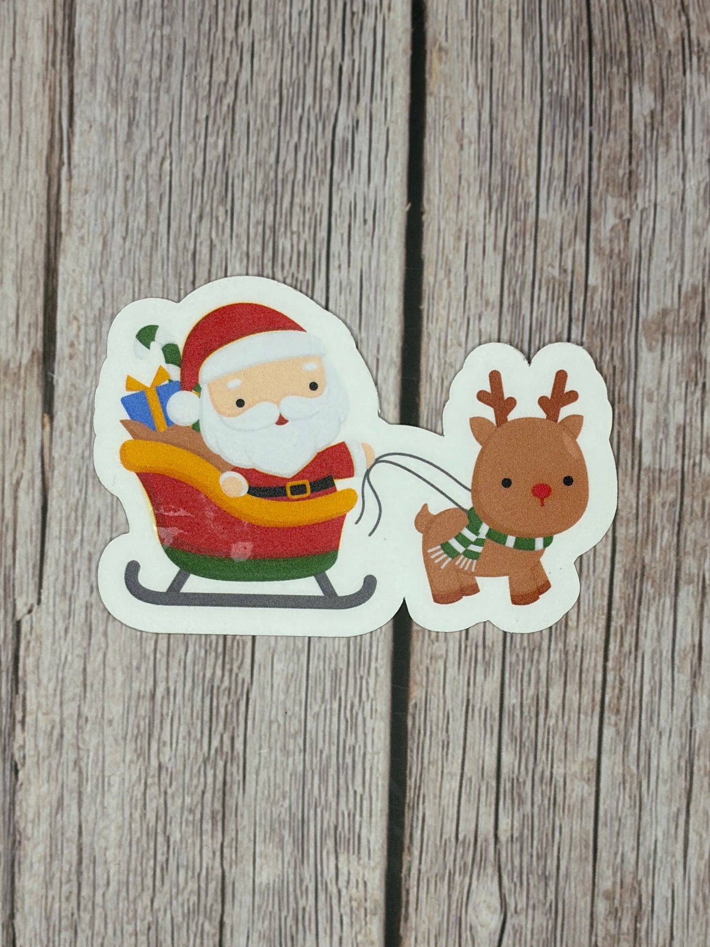 Santa & Reindeer Sticker