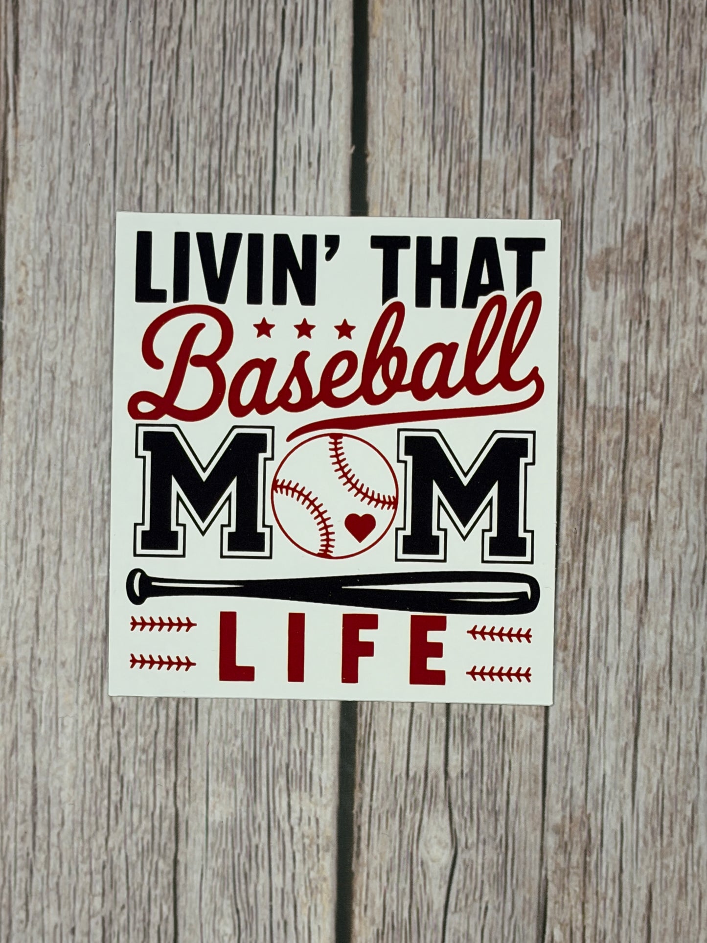 Baseball Mom Life Sticker